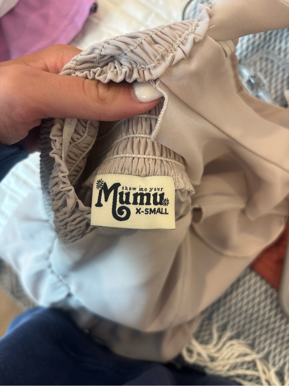 Show Me Your MuMu Peach Slip Midi Dress with Front Ruched Tie - Picture 4 of 4